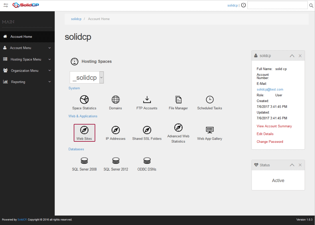How to delete a website from SolidCP